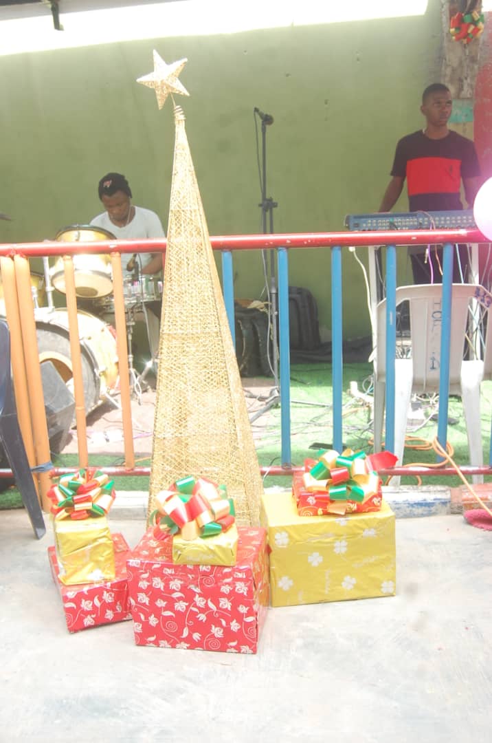 Pupils celebrating Christmas at school